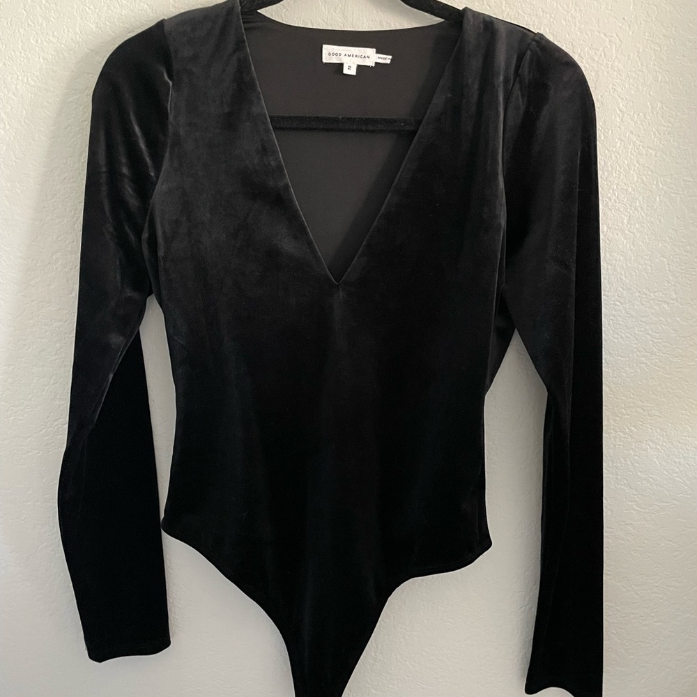 Good American velvet bodysuit.